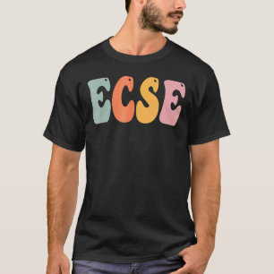 ECSE Retro Groovy Vintage Frauen glücklicher erste T-Shirt