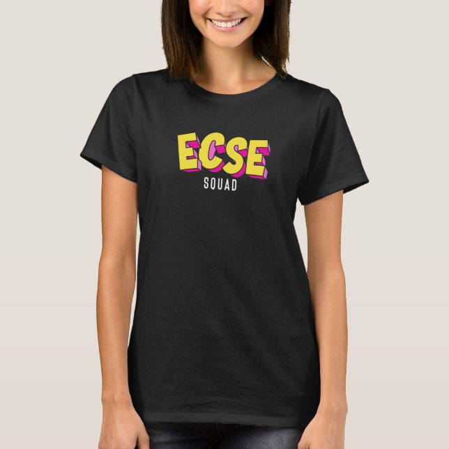Ecse Squad Speducators Sped Lehrer Autismusrisiko T-Shirt (Vorderseite)