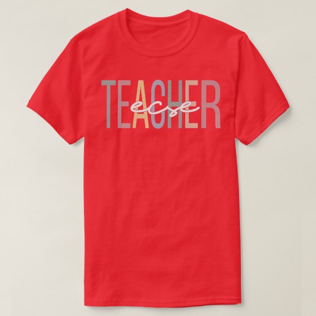 ECSE Teacher Early Childhood Special Bildung Tee (Design vorne)