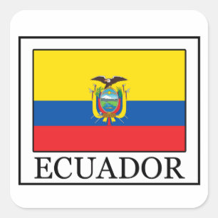 Ecuador-Aufkleber Quadratischer Aufkleber