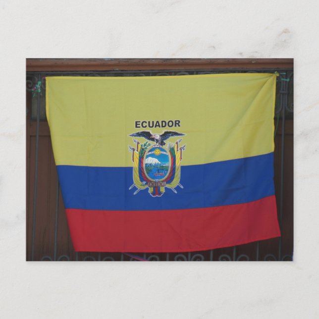 Ecuador Bandera Postkarte (Vorderseite)