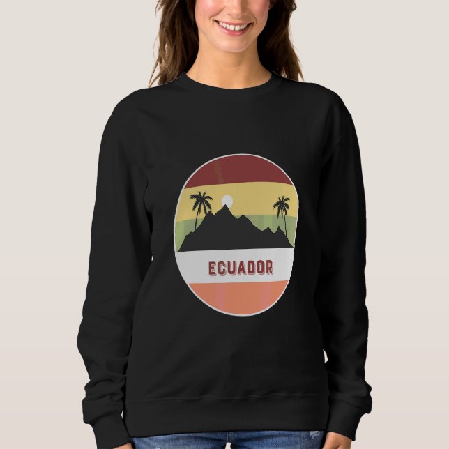 Ecuador Berg und Palmen Sweatshirt (Vorderseite)