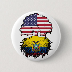 Ecuador Ecuadorianisch Amerikanisch USA Baum Wurze Button