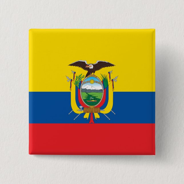 Ecuador (ecuadorianische Flagge) Button (Vorderseite)