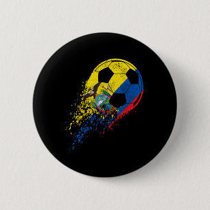 Ecuador Ecuadorianische Flagge Fußballspieler Button