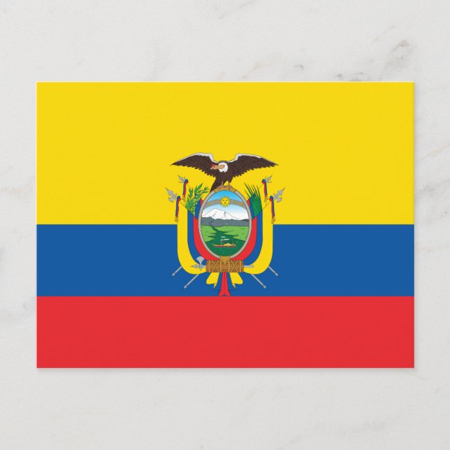 Ecuador (ecuadorianische Flagge) Postkarte (Vorderseite)