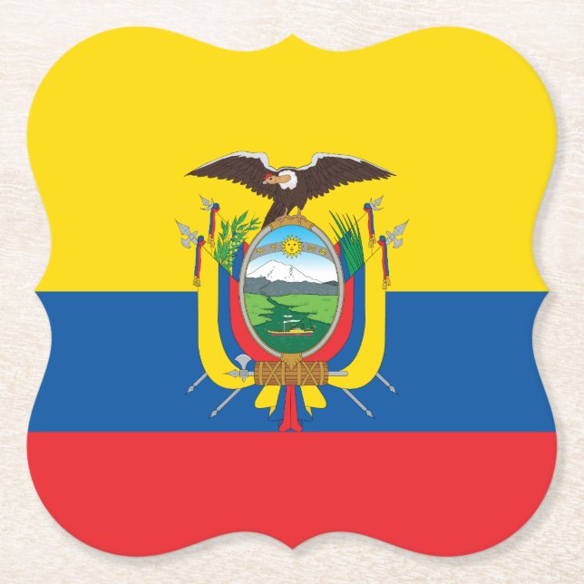 Ecuador (ecuadorianische Flagge) Untersetzer (Vorderseite)