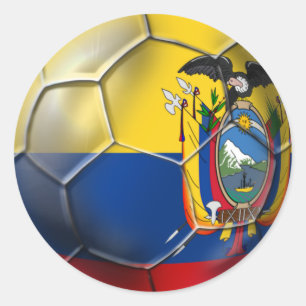 Ecuador Elt Tri soccer futbol ball geschenke Runder Aufkleber