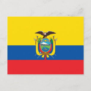 Ecuador Fahne EG Postkarte