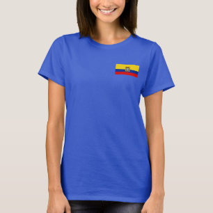 Ecuador Flag and Map dk T - Shirt