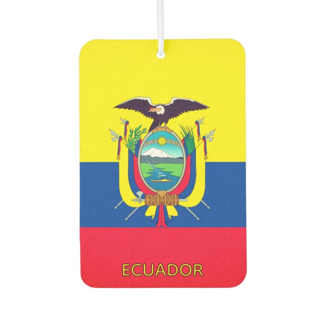 Ecuador Flag Autolufterfrischer (Vorderseite)