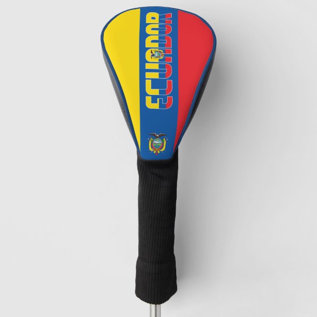 Ecuador Flag Gorgetic Patriotic Golf Headcover (Vorderseite)