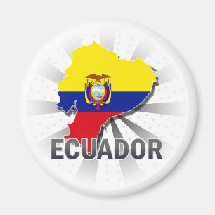 Ecuador Flag Karte 2.0 Magnet