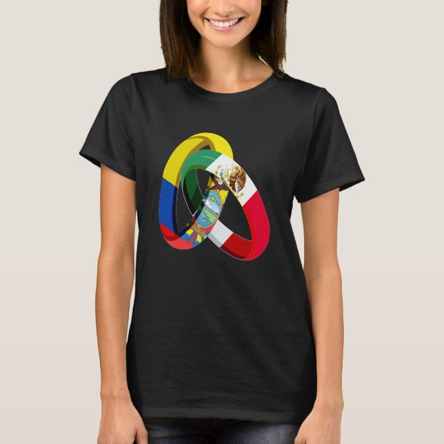 Ecuador Flag Mexico Grown Ring Marriage Wedding T-Shirt (Vorderseite)