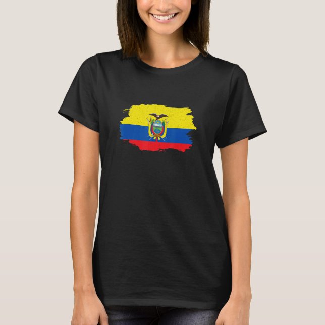 Ecuador Flag Patriotic Ecuadorian Sports Su T-Shirt (Vorderseite)