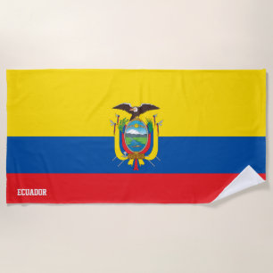 Ecuador Flag Splendid Patriotic Strandtuch