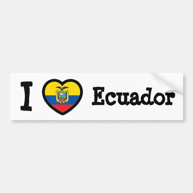 Ecuador-Flagge Autoaufkleber (Vorne)