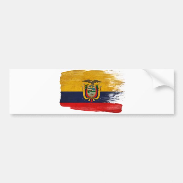 Ecuador-Flagge Autoaufkleber (Vorne)
