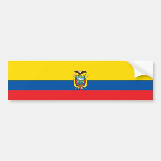 Ecuador-Flagge Autoaufkleber (Vorne)