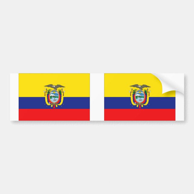 Ecuador-Flagge Autoaufkleber (Vorne)
