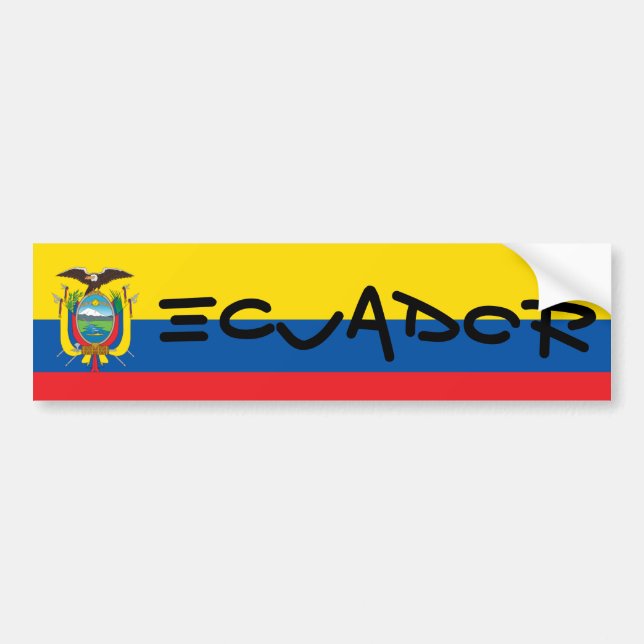 Ecuador-Flagge Autoaufkleber (Vorne)