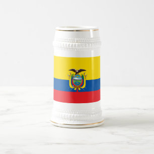 Ecuador-Flagge Bierglas