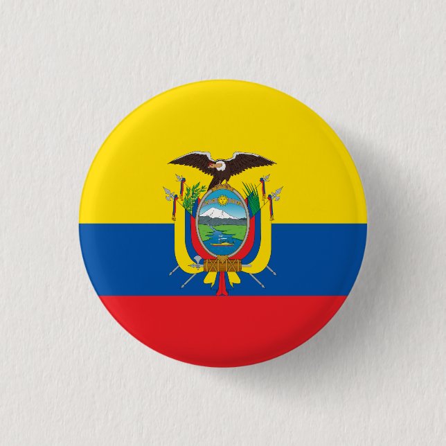 Ecuador-Flagge Button (Vorderseite)