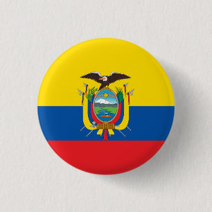 Ecuador-Flagge Button
