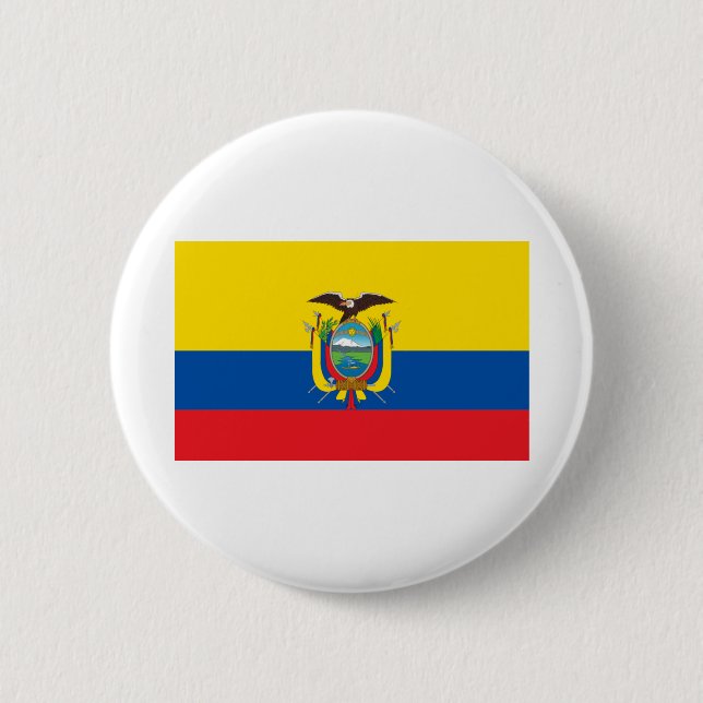 Ecuador-Flagge Button (Vorderseite)