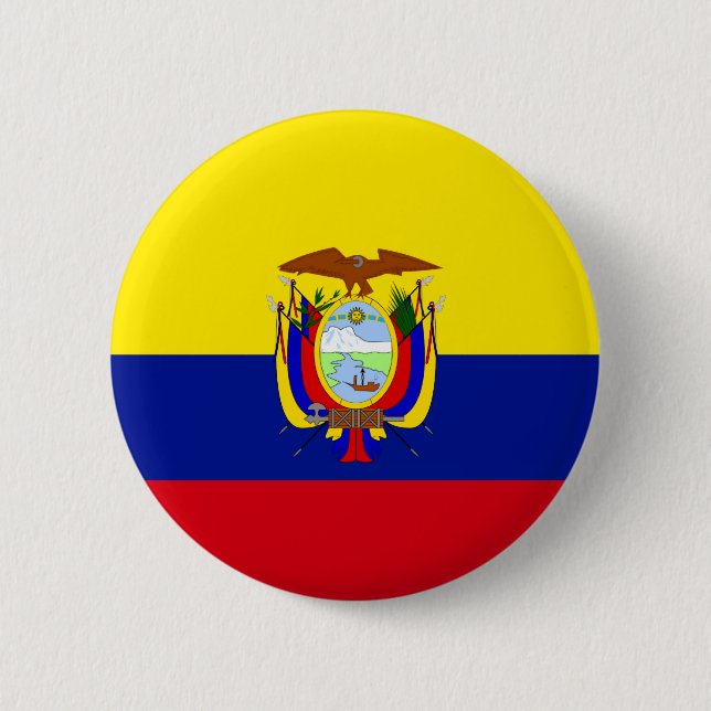 Ecuador-Flagge Button (Vorderseite)