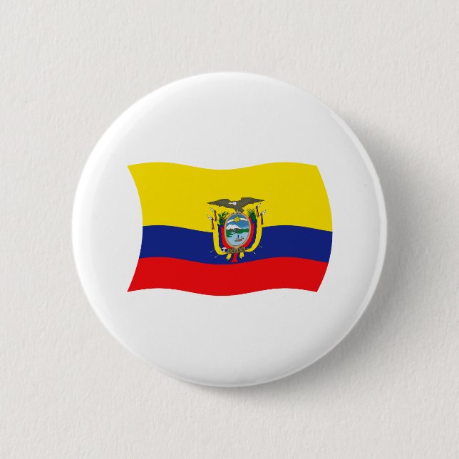 Ecuador-Flagge-Button Button (Vorderseite)