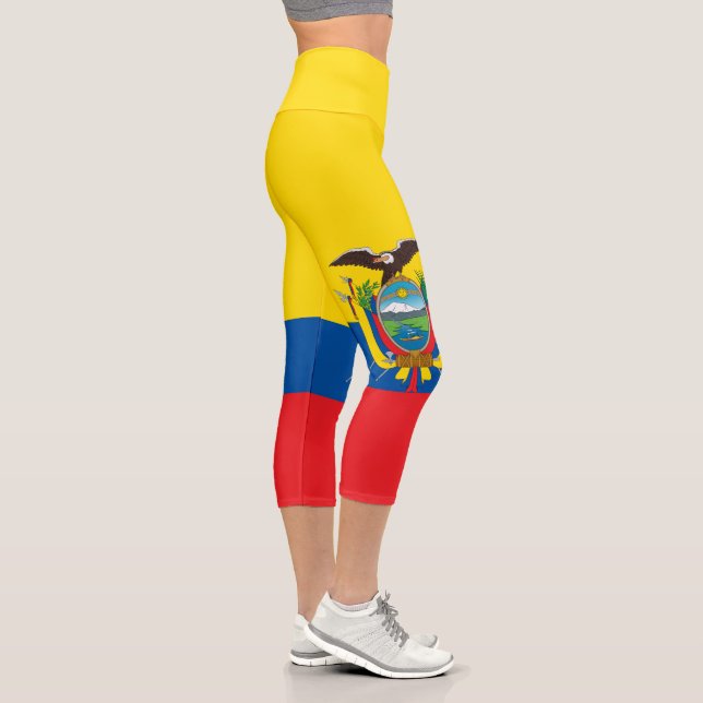 Ecuador-Flagge Capri Leggings (Rechts)