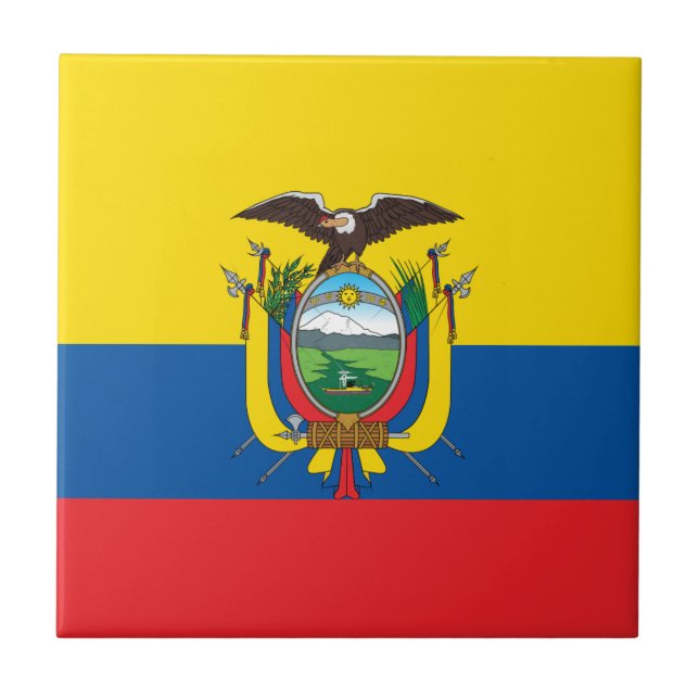 Ecuador-Flagge Fliese (Vorderseite)