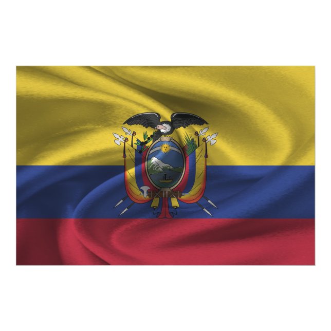 Ecuador-Flagge Fotodruck (Vorne)