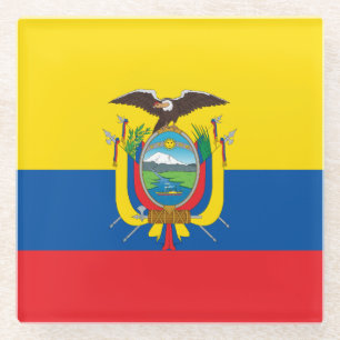 Ecuador-Flagge Glasuntersetzer