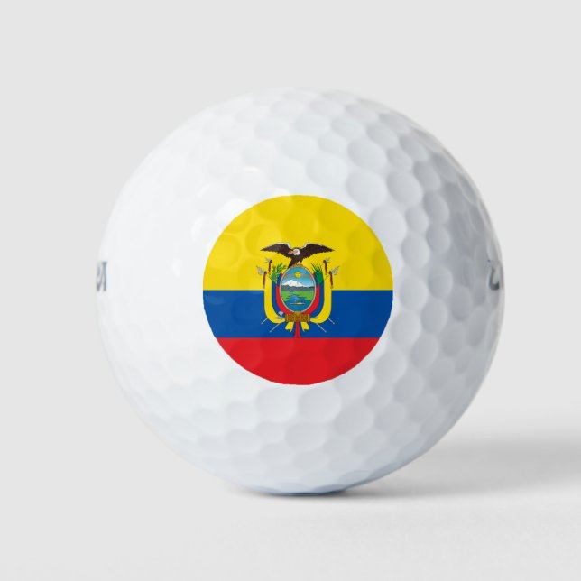 Ecuador-Flagge Golfball (Vorderseite)