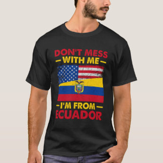 Ecuador-Flagge Halb-Amerikaner Halb-Ecuadorianer T-Shirt