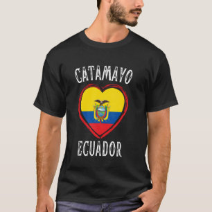 Ecuador-Flagge Herz Catamayo-Stadt T-Shirt