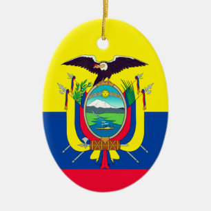 Ecuador-Flagge Keramik Ornament