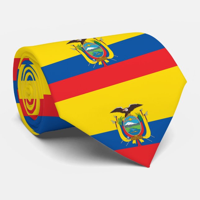 Ecuador-Flagge Krawatte (Gerollt)