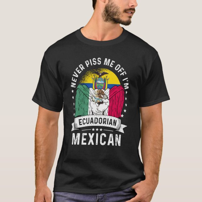 Ecuador Flagge Mexiko Erwachsener Spaß Bürgerstolz T-Shirt (Vorderseite)