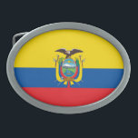 Ecuador-Flagge Ovale Gürtelschnalle<br><div class="desc">Patriotische Flagge von Ecuador.</div>