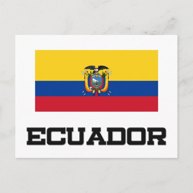 Ecuador-Flagge Postkarte (Vorderseite)