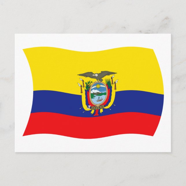 Ecuador-Flagge Postkarte (Vorderseite)