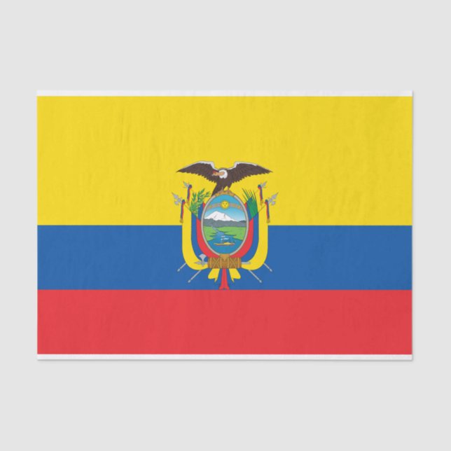 Ecuador-Flagge Seidenpapier (Vorderseite)