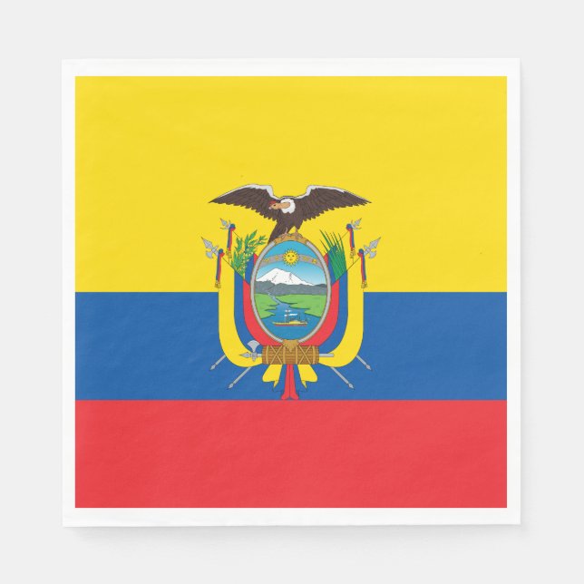 Ecuador-Flagge Serviette (Vorderseite)