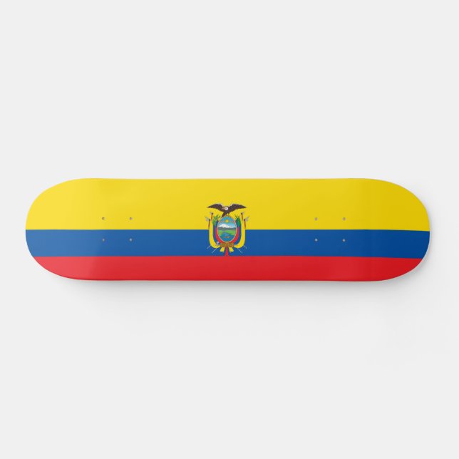 Ecuador-Flagge Skateboard (Horizontal)