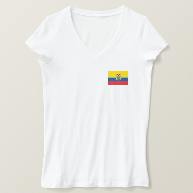 Ecuador-Flagge T-Shirt (Design vorne)