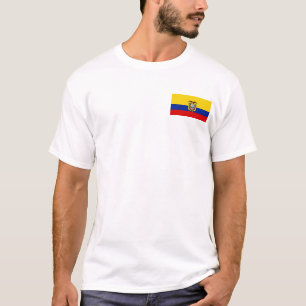 Ecuador-Flagge und Karten-T - Shirt