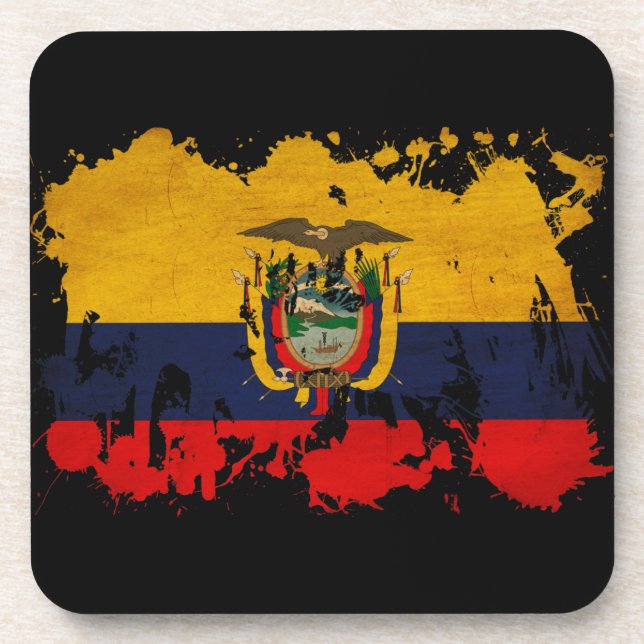 Ecuador-Flagge Untersetzer (Vorderseite)